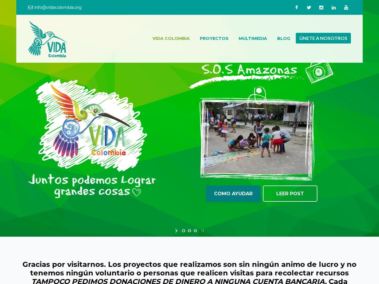 Vida Colombia — Medios