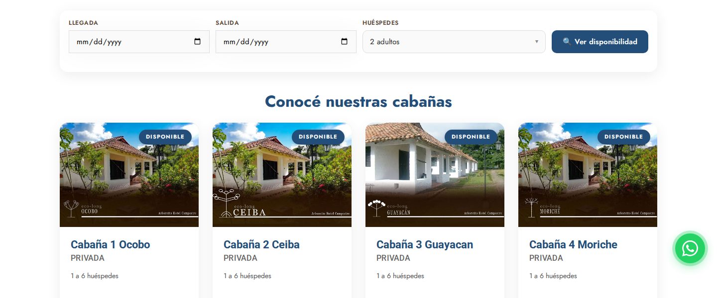 Widget de reservación integrado